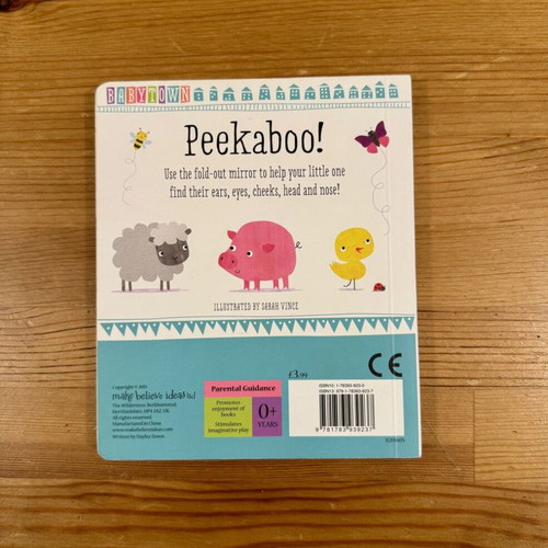 Peekaboo! English children's book like new with mirror
