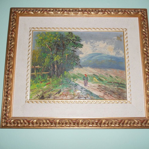 Painting Stin Exohi like new, 29x34 cm