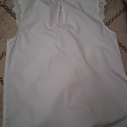 Sleeveless blouse new, white, for girls 11-12 years old