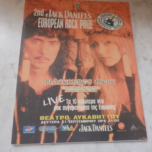 Blackmore's Night official concert program in Greece 1998 new