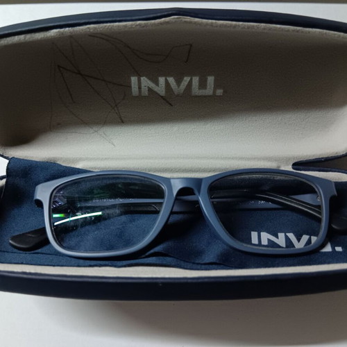 Invu Kids Black Glasses With Case used