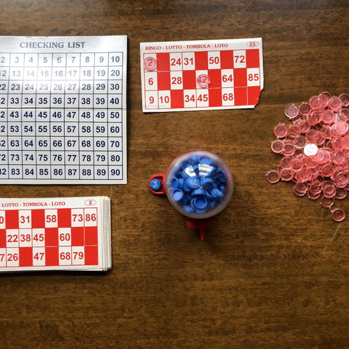 Bingo board game used, 90s vintage edition