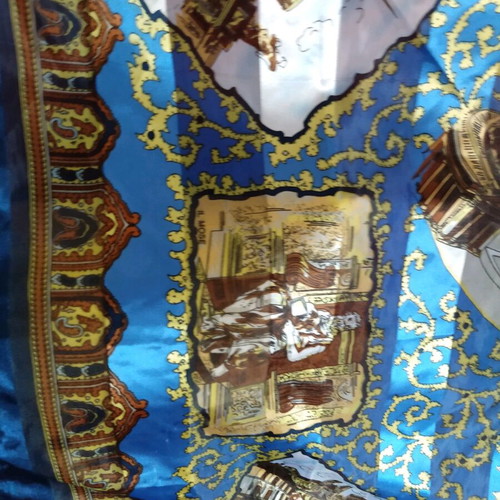 Viscose scarf new from Rome blue
