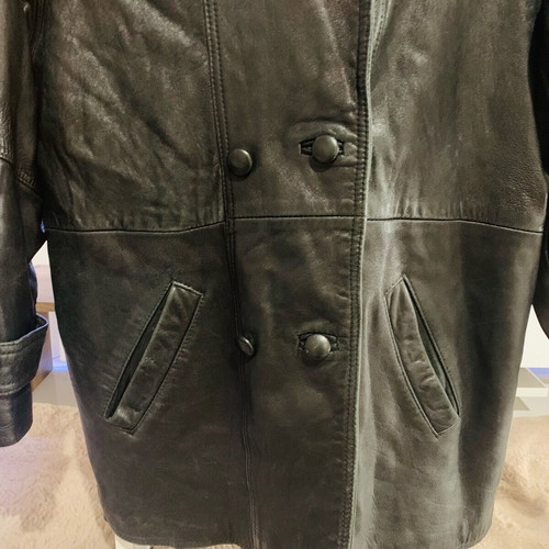 Rain women's leather jacket black, like new, XL