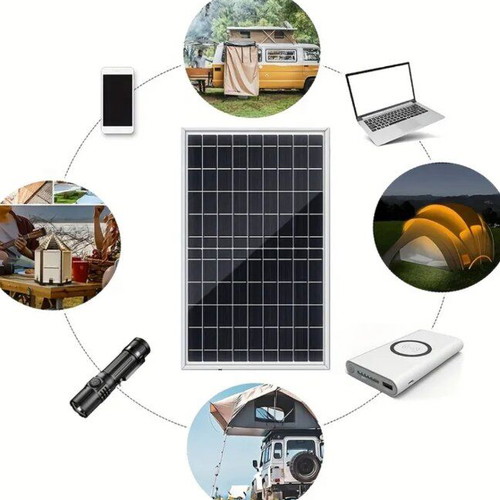 Photovoltaic panel with transformer 80A and 10 watt USB cable like new
