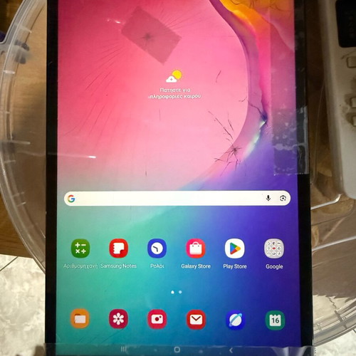 Samsung Galaxy Tab A tablet used with broken screen
