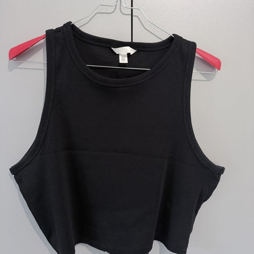 H&M Black Crop Top like new, XL