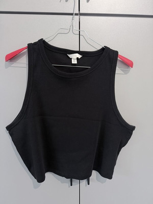 H&M Μαύρο τοπάκι κροπ σαν καινούργιο, XL