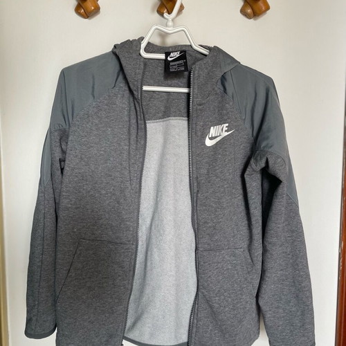 Nike hoodie L teen like new, grey