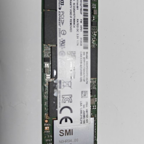 Intel SSDPEKKF512G7H 512GB NVMe M.2 SSD used