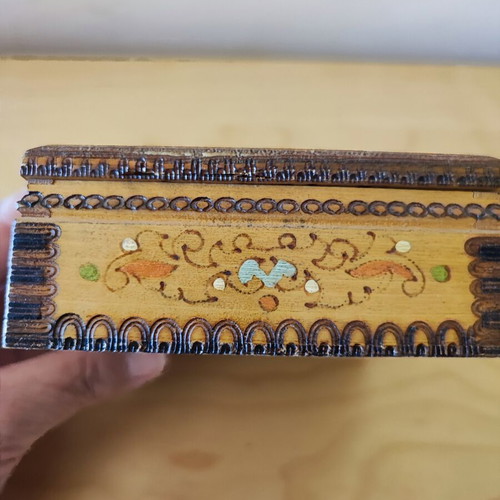 Antique wooden tobacco box like new