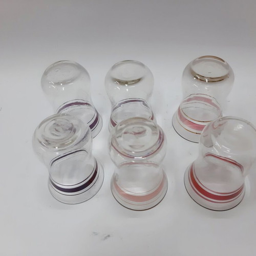 Vintage Azerbaijani Tea Glasses Set of 6 Tulip Shape with Original Box like new