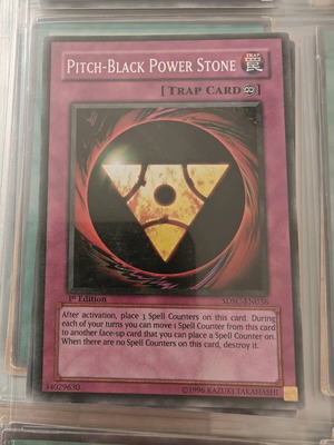 Yu-Gi-Oh card Pitchy Black Power Stone like new