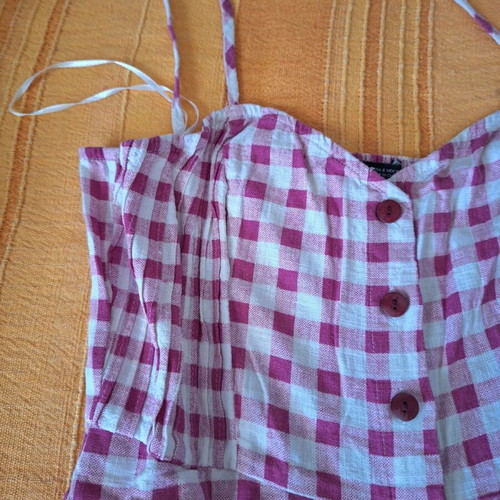 Zara one-piece skort romper like new, pink and purple, size S