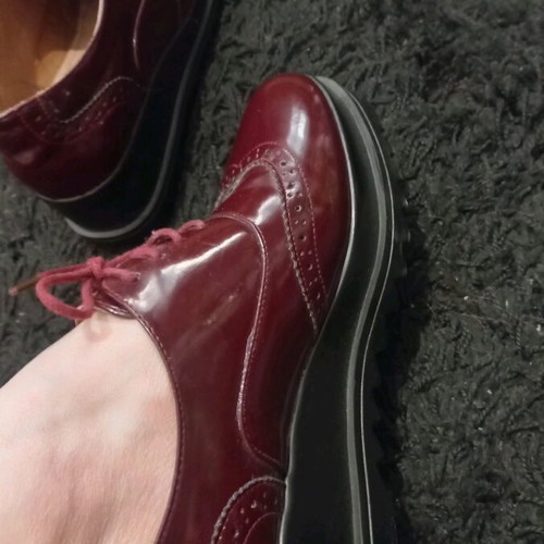 Oxford women's shoes size 39 like new, brown and red