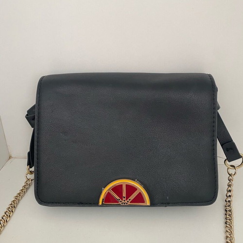 Zara crossbody bag used, black with gold chain
