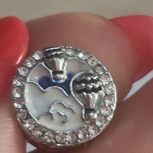 Charm for bracelets like new, blue and silver