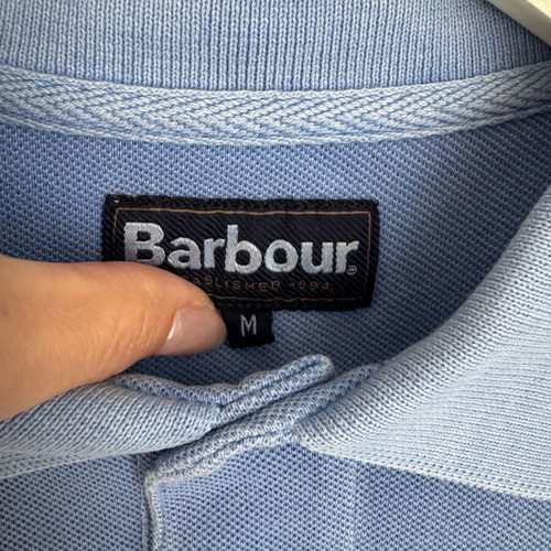 Barbour men's polo shirt size M like new, blue