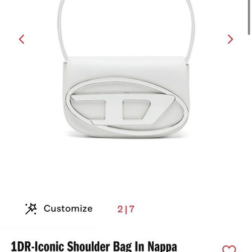 Diesel 1DR Iconic Shoulder Bag like new, white