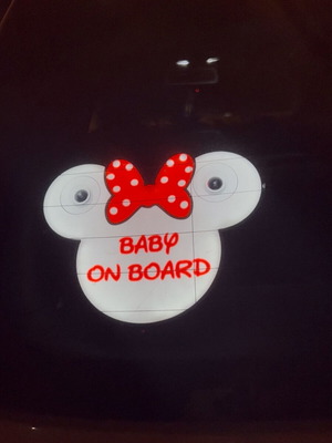 Baby On Board LED light new, customizable car accessory