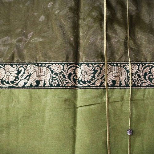 Silk pillow cover 39x39 cm green Real Siam Silk