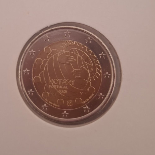 2 euro Portugal 2026 coin, 100 years Rotary, uncirculated