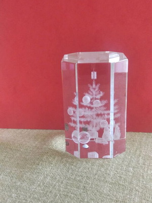 Christmas decoration new, transparent with Christmas tree