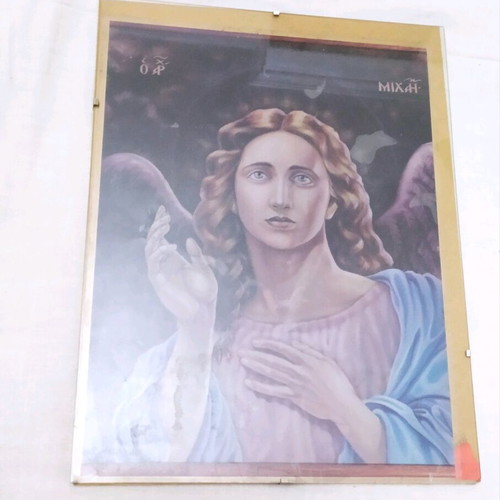 Religious image Archangel Michael used, 40x30 cm