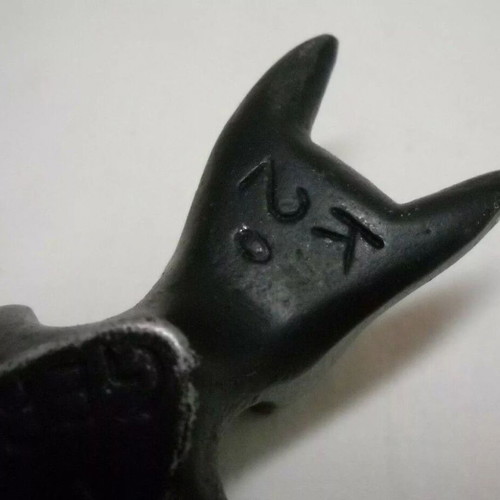 Walter Bosse Black Aluminum Dog Egg Cup used, Schnauzer Scottish Terrier