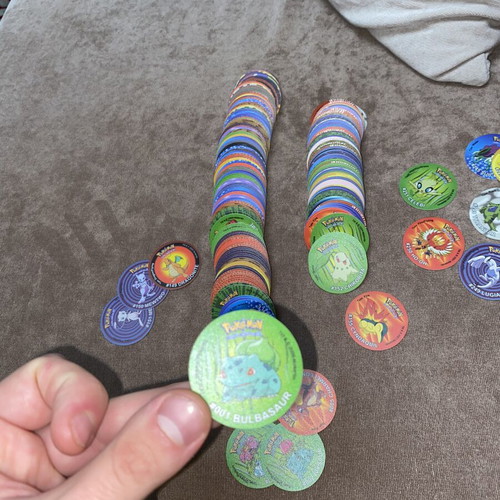 Pokemon Tazos complete collection used, 260 pieces Kanto and Johto