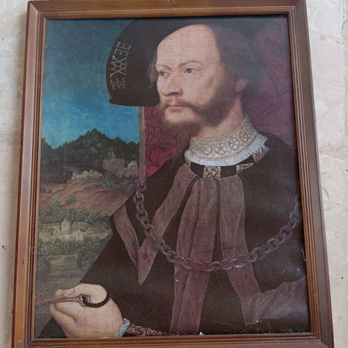 Κορνίζα ξύλινη εκτύπωση του Κόμη Johann II του Montfort και Rothenfels μεταχειρισμένη