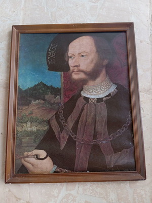 Κορνίζα ξύλινη εκτύπωση του Κόμη Johann II του Montfort και Rothenfels μεταχειρισμένη