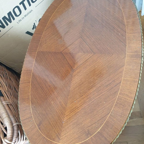 French antique coffee table used, 50x80x46 cm