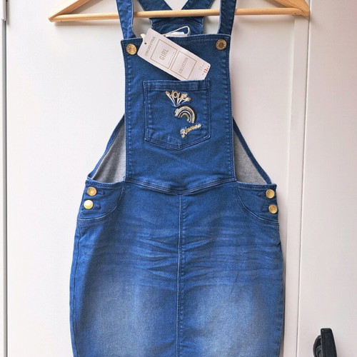 Orchestra blue salopette new for girls 11-12 years, sizes 140-146 cm