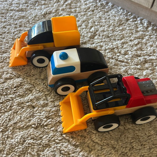 LILLABO IKEA wooden toy car set used