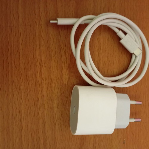 iPhone original charger with USB-C cable