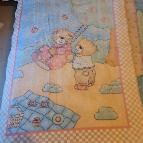 Mora children's blankets used, velour, medium thickness, set of 2