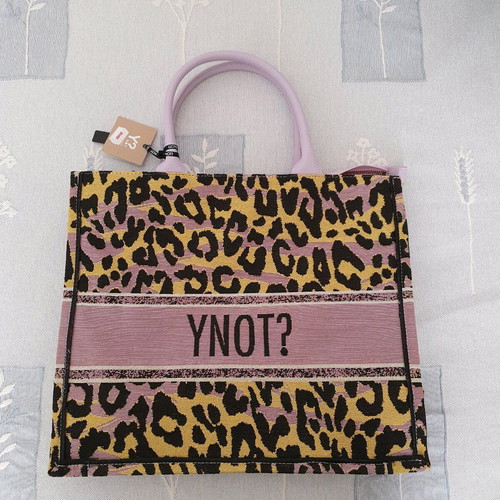 YNOT? Large Bag new, black-purple animal print