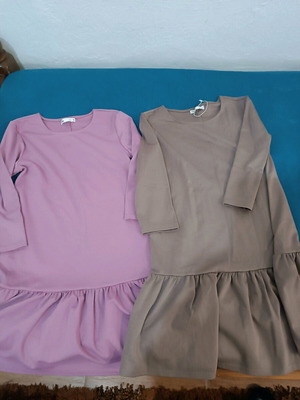 Sinsay dresses brown and purple, new, sizes XS and S