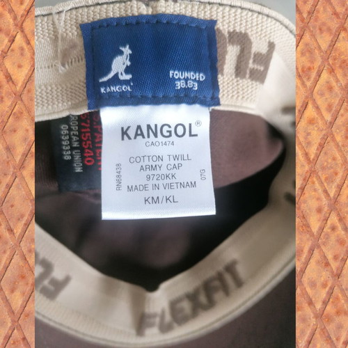 Kangol Army Style Hat like new, children's medium, brown cotton twill