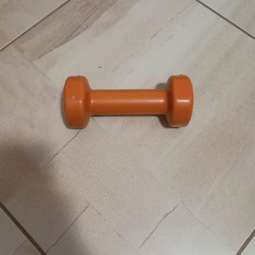 Dumbbell 2kg like new, plastic coated, orange