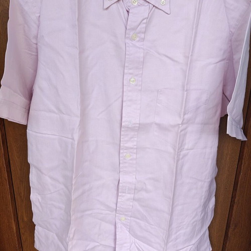T.M.Lewin men's classic short-sleeve shirt new, pink, size L