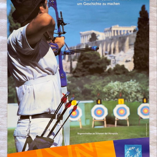 Athens 2004 Archery Poster Olympic Games new in German