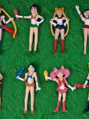 Sailor Guardians figures used, set of 8 rare miniatures
