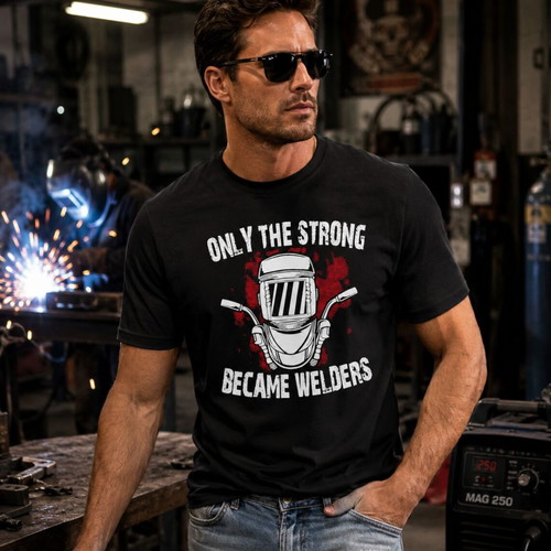 Only The Strong Became Welders T-shirt new, black unisex