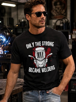 Only The Strong Became Welders T-shirt new, black unisex
