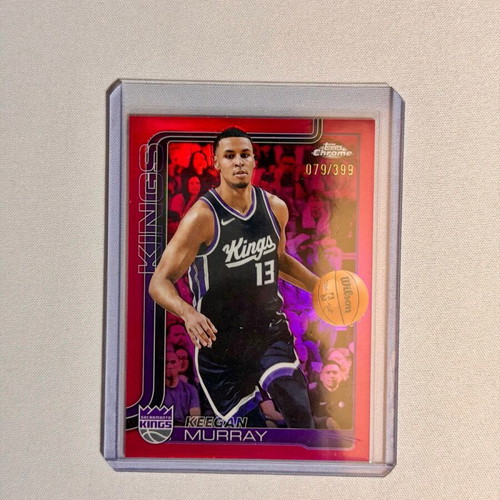 2025-26 Topps Chrome Keegan Murray Magenta Refractor card new