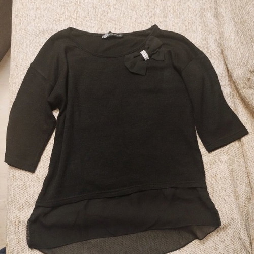 Women's blouse with 3/4 sleeve used, black, size M