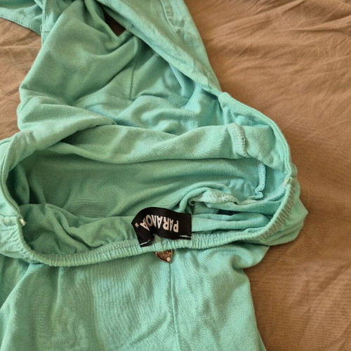 Paranoia long backless dress almost unused, turquoise, size M