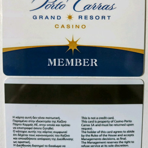 Casino Porto Carras Grand Resort member card new